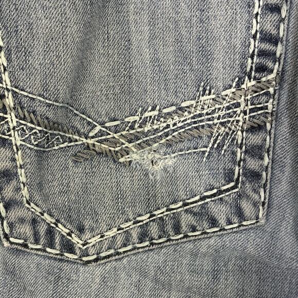 Rock 47 Wrangler Denim Jeans Men’s Western Thick Stitch Boot Cut 36X36 - Picture 5 of 8